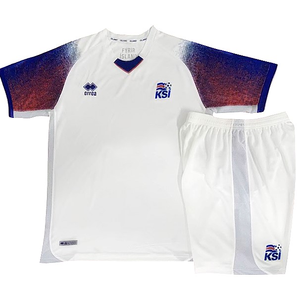 Camiseta Islandia 2ª Niño 2018 Blanco